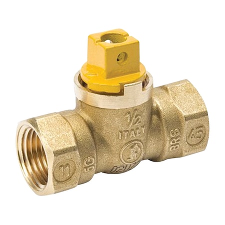 B & K B&K ProLine 1/2 in. Brass FIP Ball Valve Flat Head For Gas 113-523